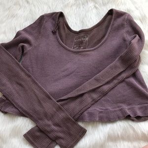 Purple/ brown washed FP Sweater Crop